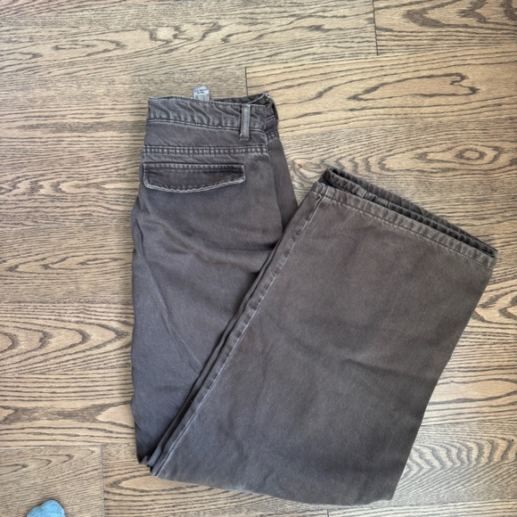 Zara chocolate brown cargo jeans (6) - Picture 8 of 10